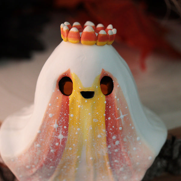 Candycorn Angel Shelf Ghost Figurine