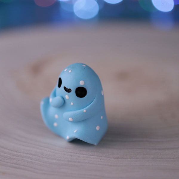 Blue Pastel Ghost Figurine