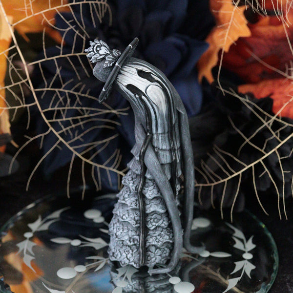 Bolo Hat Goth Ghost Figurine
