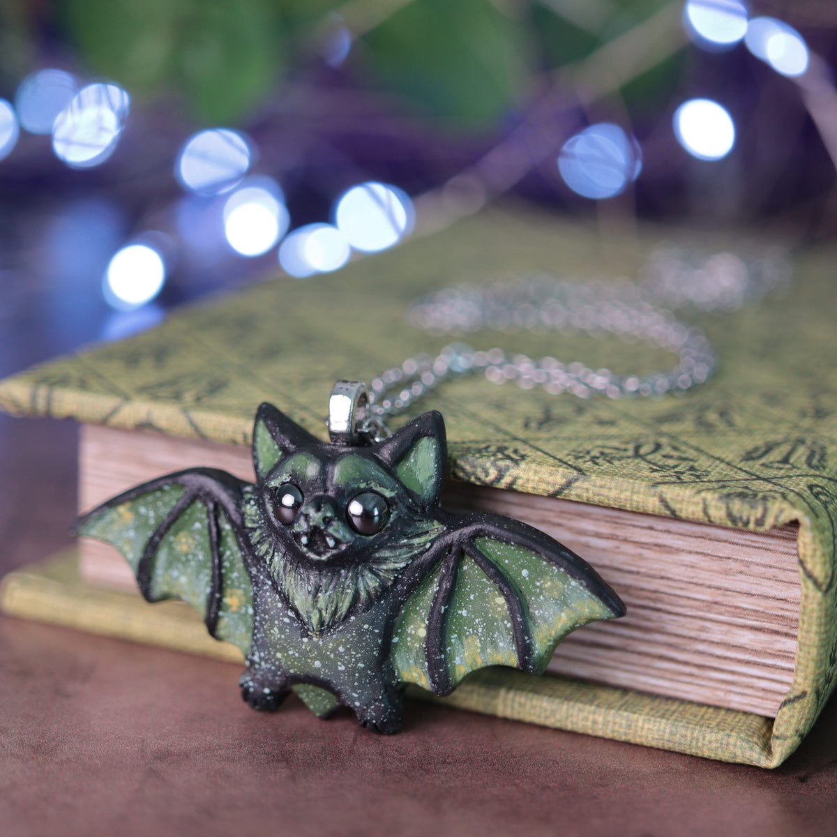 Mossy Bat Necklace – WhimsyCalling