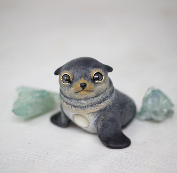 Black Seal Pup Figurine