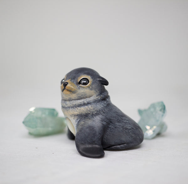 Black Seal Pup Figurine