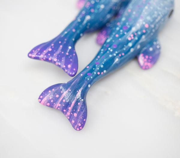 Galaxy Surfing Narwhal Figurine