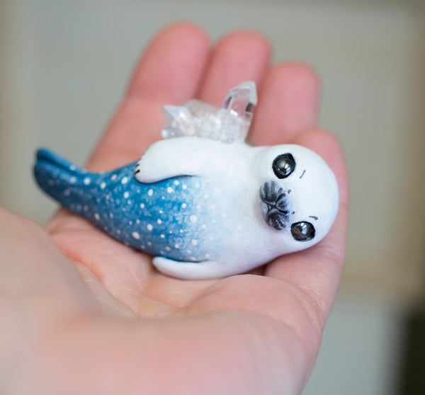 Blue Harp Seal Figurine