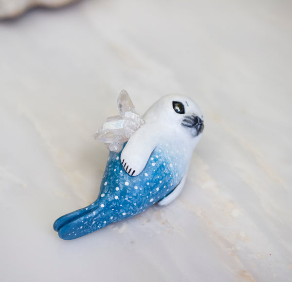 Blue Harp Seal Figurine