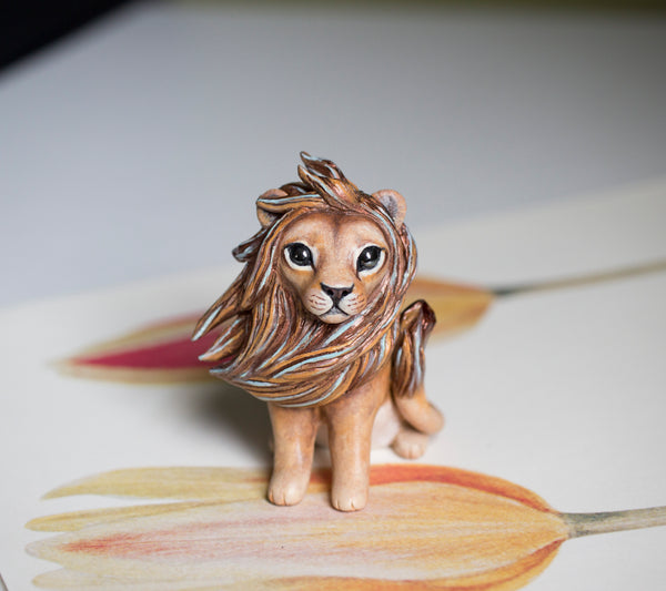 Citrine Lion Figurine