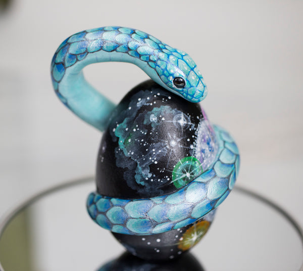 Cosmic Egg and Serpent Sculpture