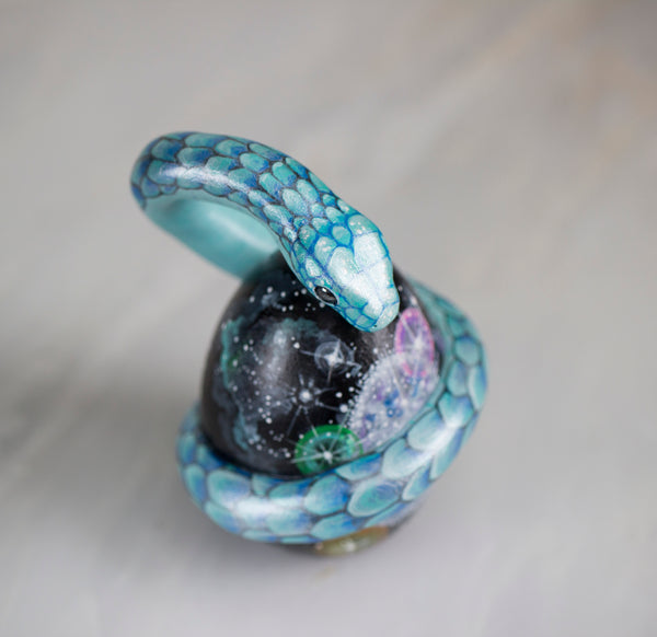Cosmic Egg and Serpent Sculpture