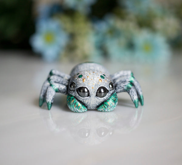 Blue Labradorite Spider Figurine