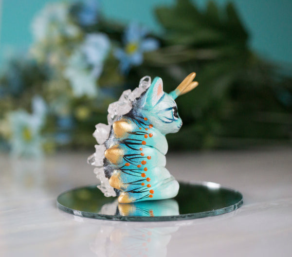 Crystal Caterpillar Figurine