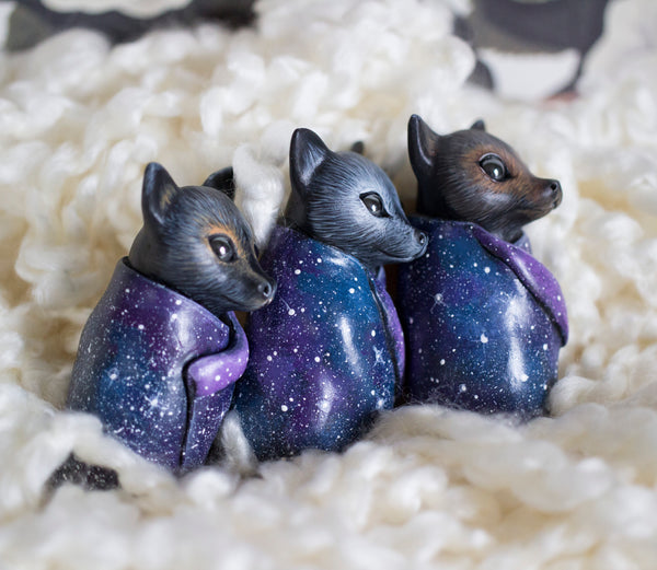 Grey Face Flying Fox Figurine