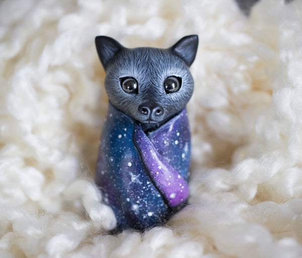 Grey Face Flying Fox Figurine