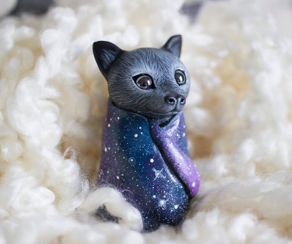 Grey Face Flying Fox Figurine