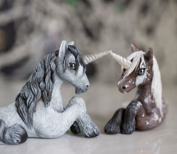 Grey Unicorn Figurine