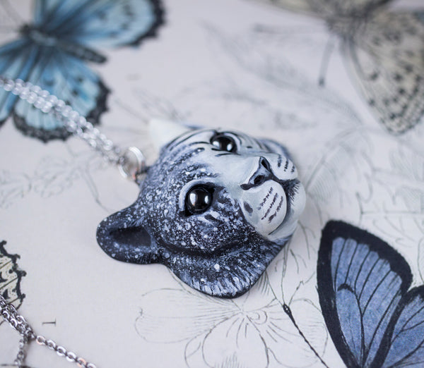 Black and White Tiger Necklace