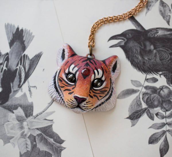 Garnet Tiger Necklace