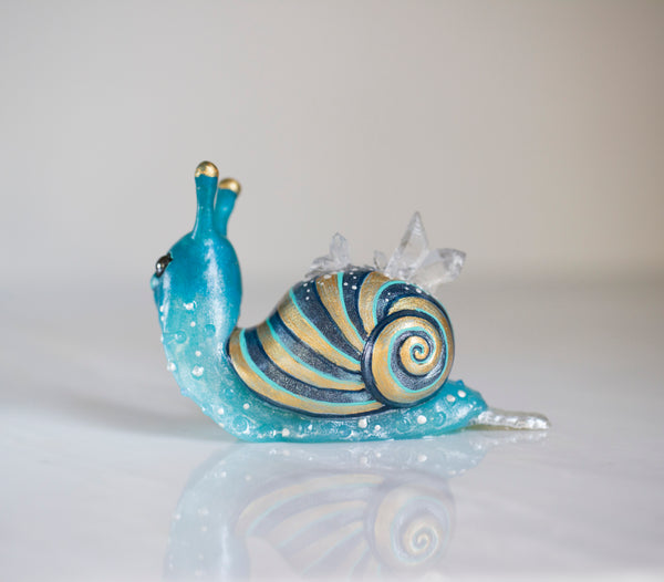 Gold Snail Figurine