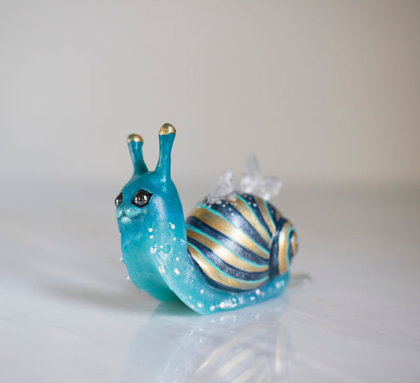 Gold Snail Figurine