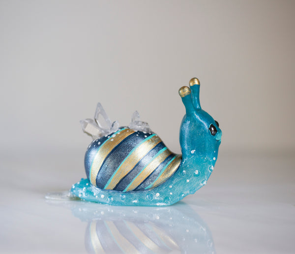 Gold Snail Figurine