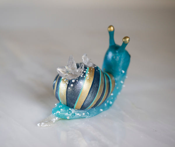 Gold Snail Figurine