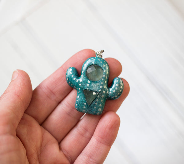 Flourite Cactus Necklace