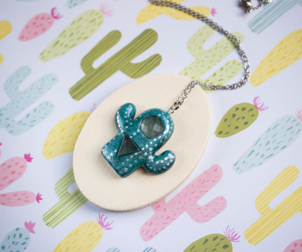 Flourite Cactus Necklace