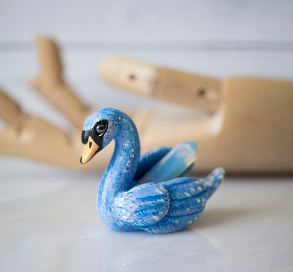 Blue Swan Figurine