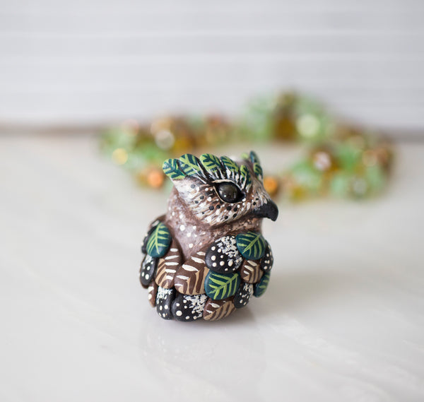 Camouflage Owl Figurine