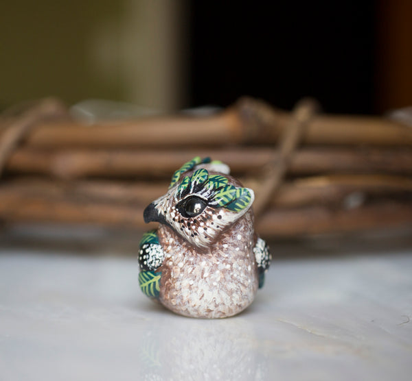 Camouflage Owl Figurine