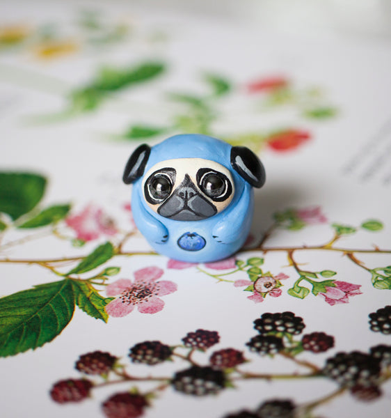 Blueberry Pug Bubble Figurine