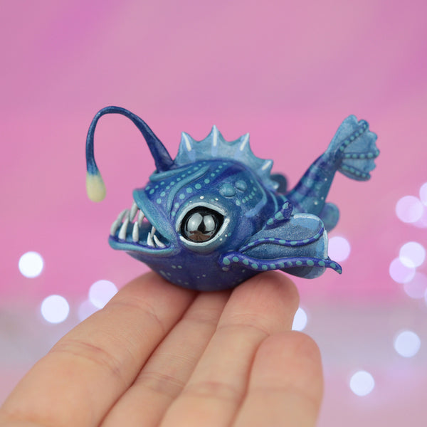 Blue Angler Figurine