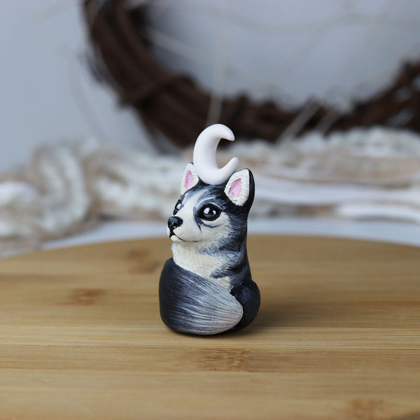 Dark Husky Figurine