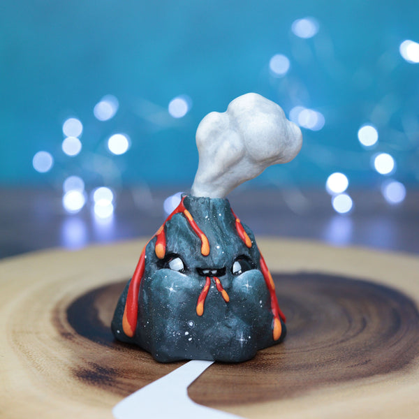 Green Rock Volcano Figurine