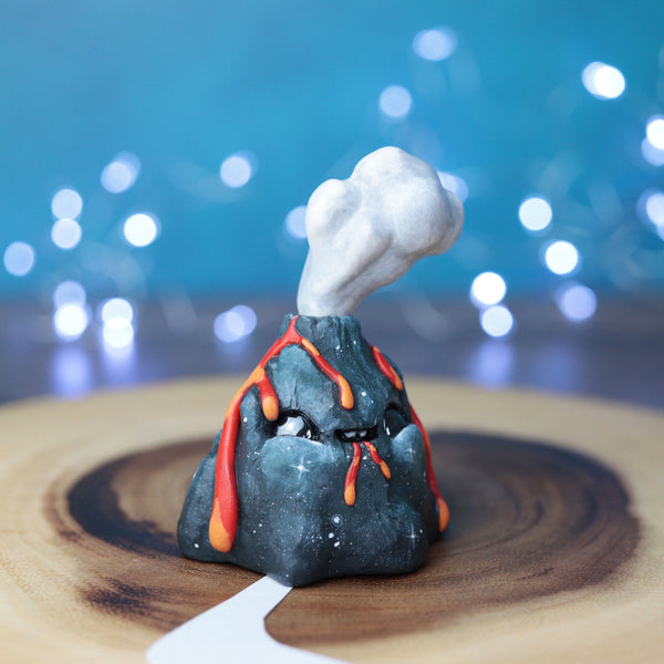 Green Rock Volcano Figurine
