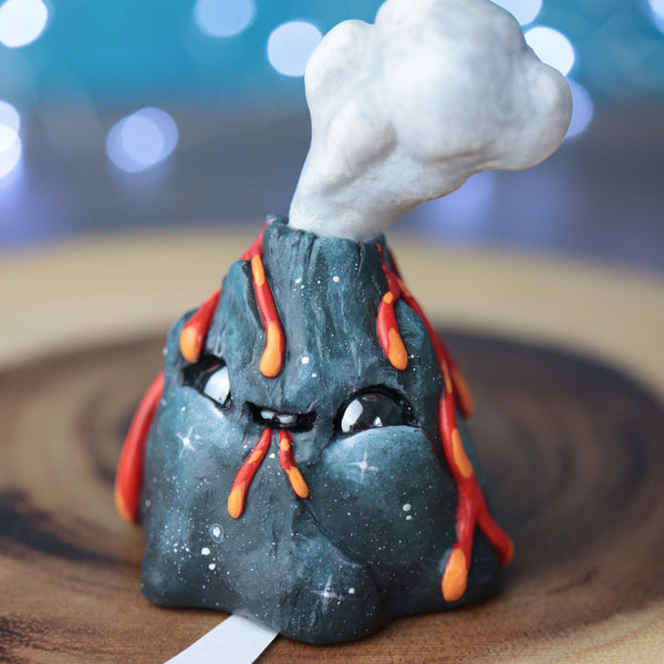 Green Rock Volcano Figurine