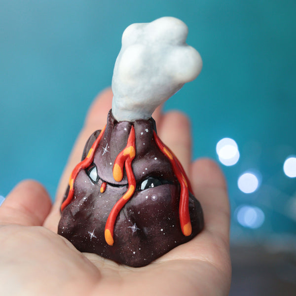 Brown Rock Volcano Figurine