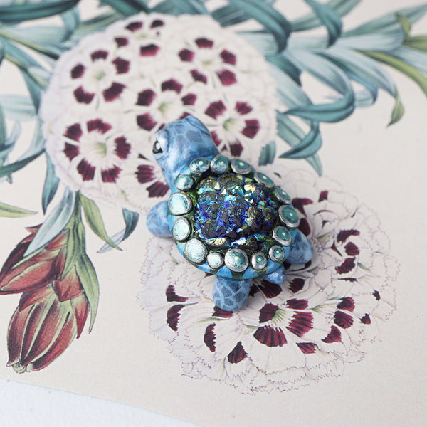 Druzy Turtle Figurine