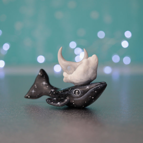 Black Whale Figurine