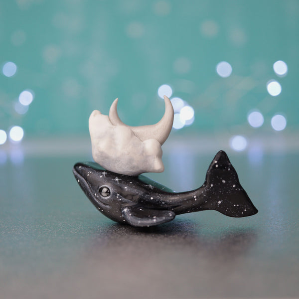 Black Whale Figurine