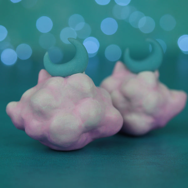 Cotton Candy Kitty Cloud Figurine