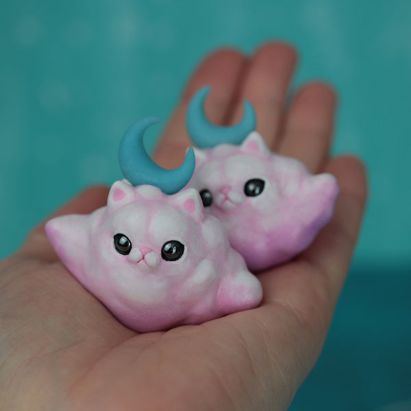 Cotton Candy Kitty Cloud Figurine