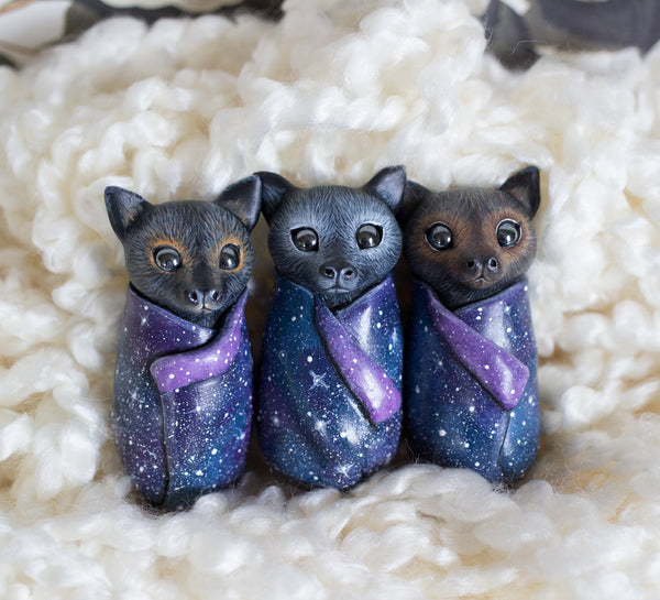 Grey Face Flying Fox Figurine
