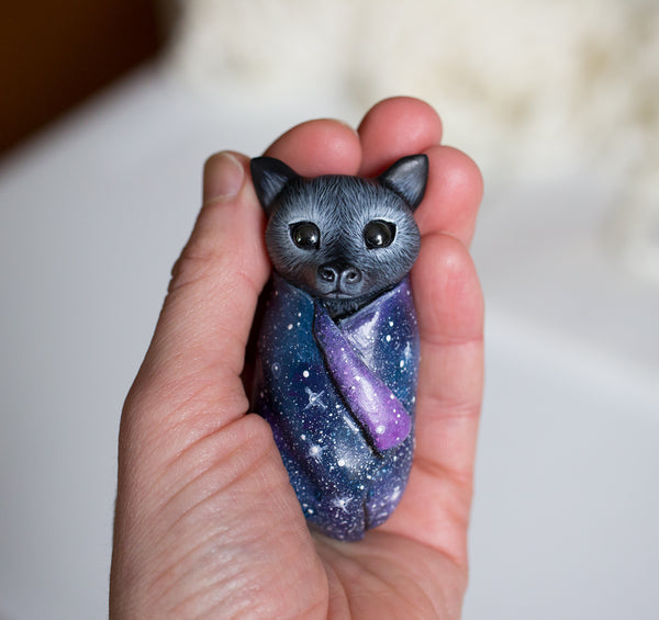 Grey Face Flying Fox Figurine
