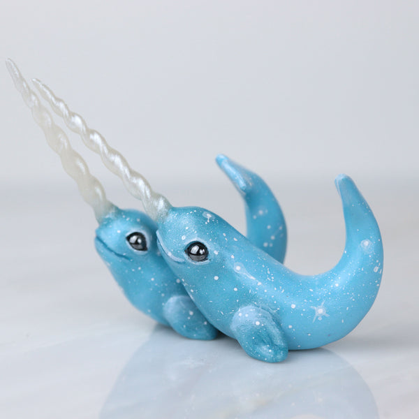 Blue Narwhal Figurine
