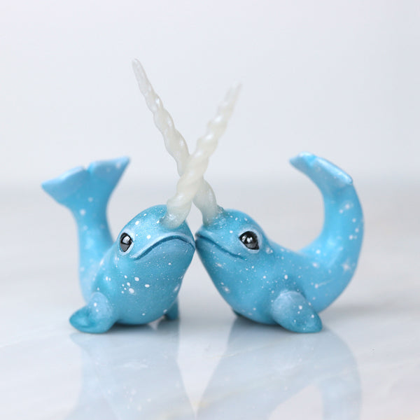 Blue Narwhal Figurine