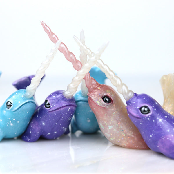 Blue Narwhal Figurine