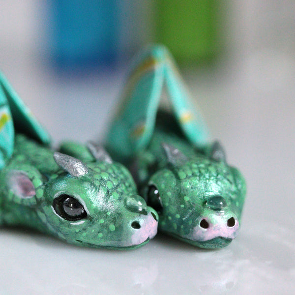 Blue Winged Bored Dragon Figurine