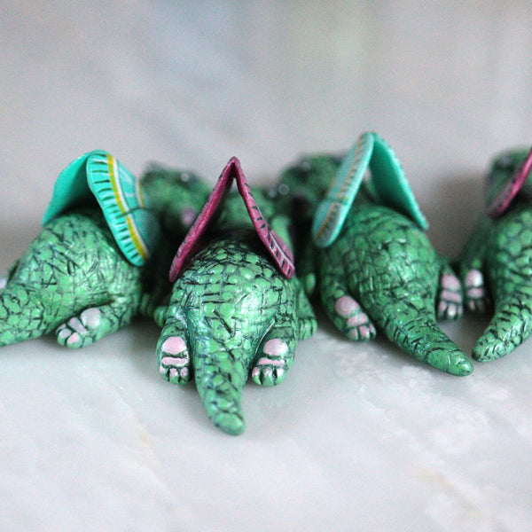 Pink Winged Bored Dragon Figurine