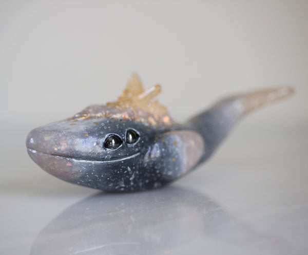 Crystal Opal Whale Figurine
