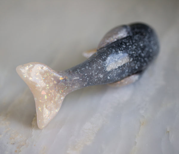 Crystal Opal Whale Figurine
